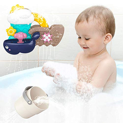 Goheyi Baby Bath Toys, Bath Toy For Toddlers Kids, Preschool Baby Bathtub Water Toys, Whale Shower Spin Suction Bath Wall Toy, Birthday Gifts For 3 4 Year Old Girls Boys #TOP4