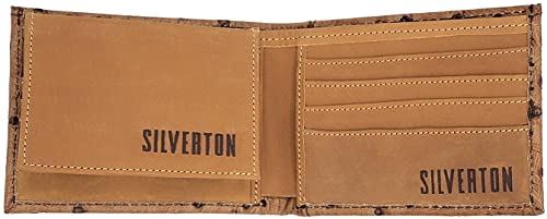 Silverton Men's Ostrich Print Genuine Leather Bi-Fold honey wallet4
