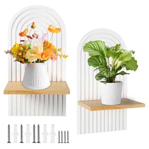Omtofo 2 Stück Wandregal Holz Boho Wanddeko, Wandregal Weiß, Boho Regenbogen Holz Dekoratives Kinderzimmer Wanddekoration für Büro, Badezimmer, Wohnzimmer, Schlafzimmer, Küche Omtofo 2 Stück Wandregal Holz Boho Wanddeko, Wandregal Weiß, Boho Regenbogen Holz Dekoratives Kinderzimmer Wanddekoration für Büro, Badezimmer, Wohnzimmer, Schlafzimmer, Küche