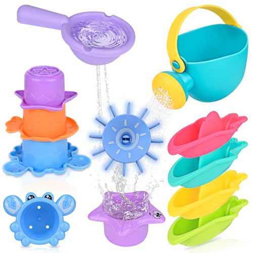 Juguetes Bañera Bebe, Juguetes Baño Bebe, Barquitos Flotantes,Juguetes Piscina Niños Bebé, Juguetes Playa Bebes, Juguetes de Agua Regalo para Niños Niñas Bebé 1 2 3 4 Años (Colores Aleatorios)