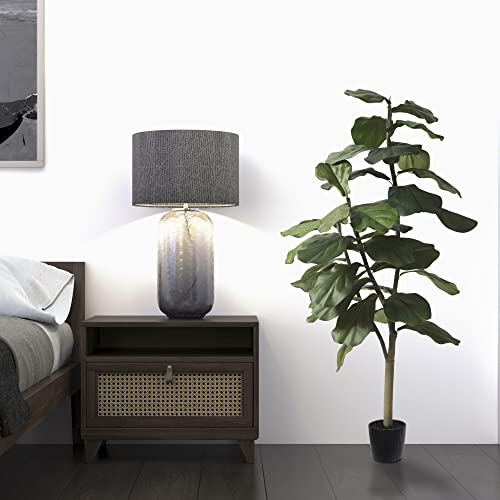 Vickerman Everyday Faux Fiddle Leaf Fig Tree 4Ft Tall Green Silk Artificial Indoor Fiddle Plant With 39 Large Fiddle Leaves Single Stem Home Office Decor #TOP2