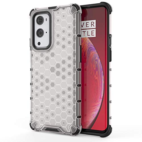 Image of Glasgow | for OnePlus 9 Pro Honeycomb Pattern Back Case Cover for OnePlus 9 Pro - Transparent