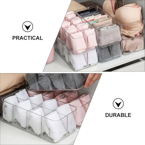 Boîte de rangement vêtements SECFOU 2 pièces en PS à compartiments