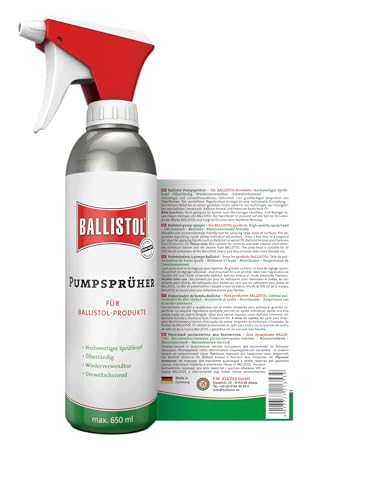 BALLISTOL 21353 Pumpsprüher zur Befüllung mit BALLISTOL-Produkten - 650 ml Fassungsvolumen