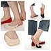 Quilax 6 Pairs No Show Socks, Toe Socks with Invisible Sling Back Women, Low Cut Half Toe Topper Sock with Non-Slip Straps for Heels(Black+Beige)