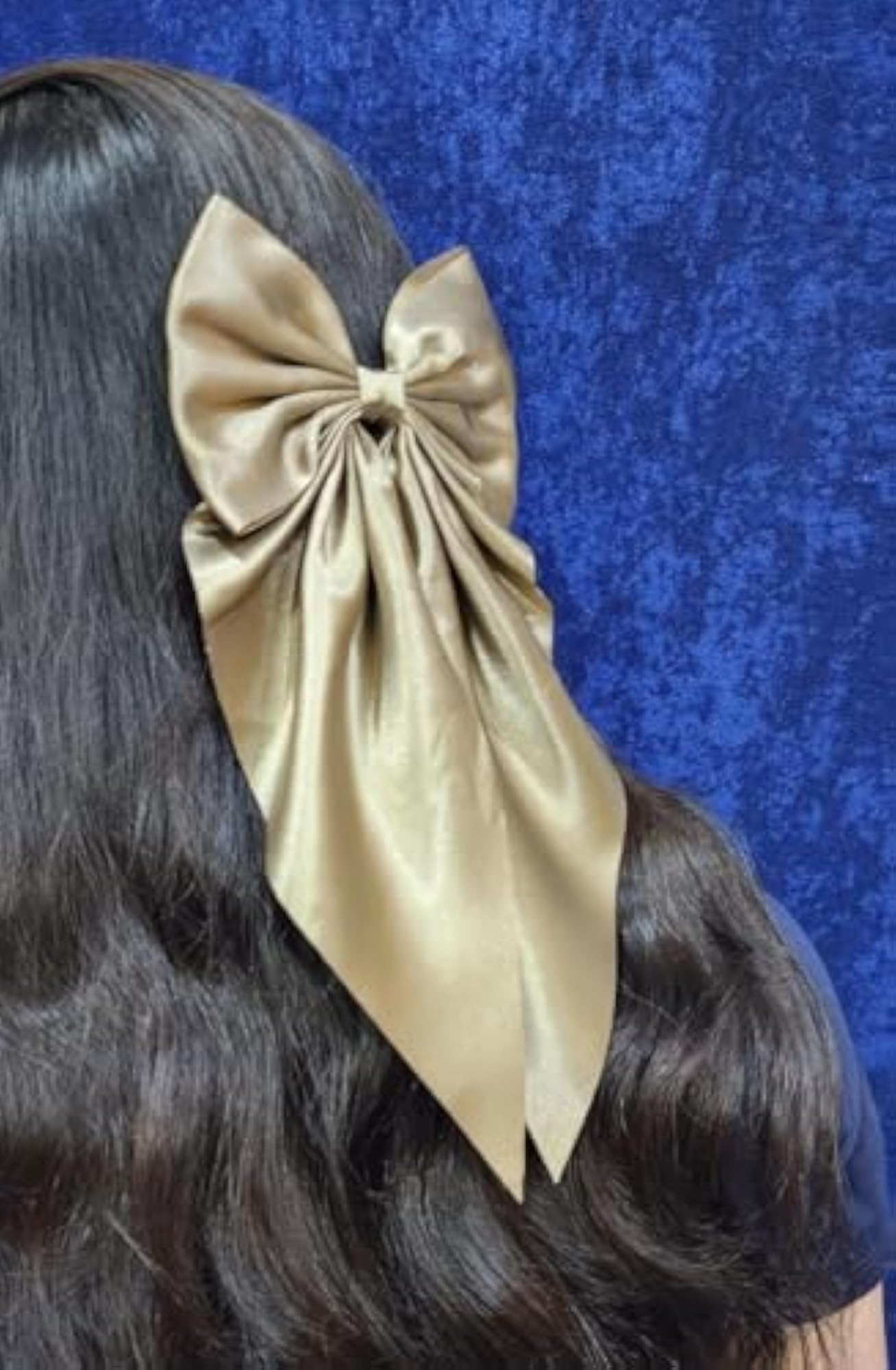 Big Satin Silk Layer Bow Clips for Women & Girls, Elegant