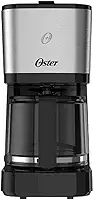 Cafeteira Oster Inox, 1,2L, 110V, Preto/Inox, 750W, OCAF600