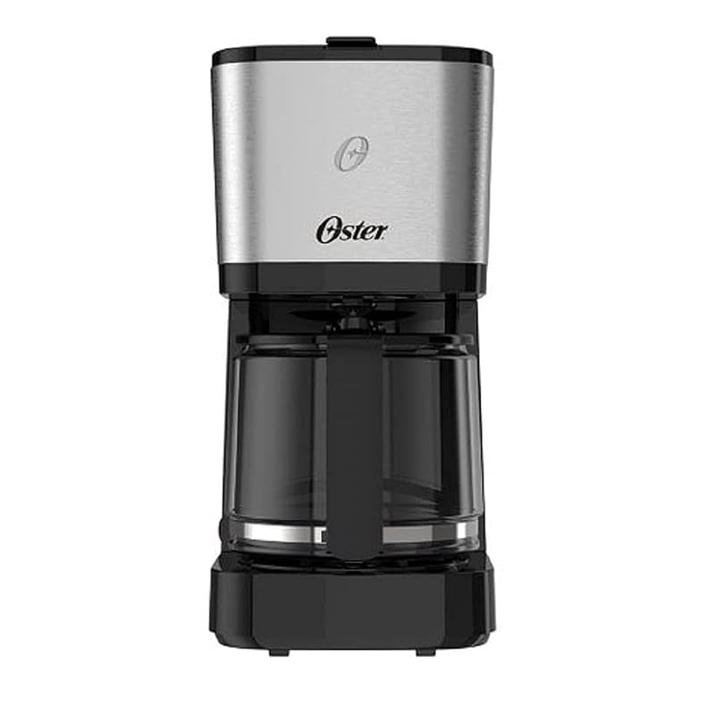 Cafeteira Oster Inox, 1,2L, 110V, Preto/Inox, 750W, OCAF600