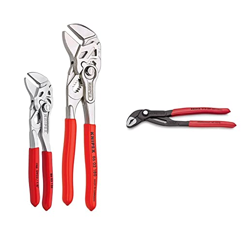 KNIPEX Tools - 2 Piece Mini Pliers Wrench Set (9K0080121US) & KNIPEX Tools - Cobra Water Pump Pliers (8701250)