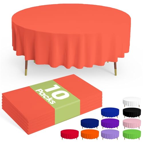 Pureegg Plastic Table Cloth Disposable 10 Pack, 84''...