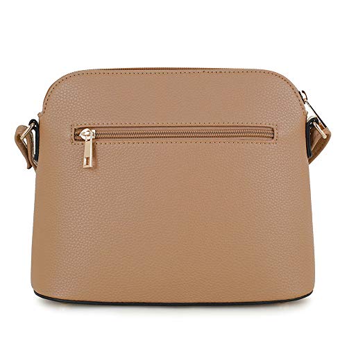 Image of SG SUGU Lunar Lightweight Medium Dome Crossbody Bag Shoulder Bag with Tassel | Zipper Pocket | Adjustable Strap