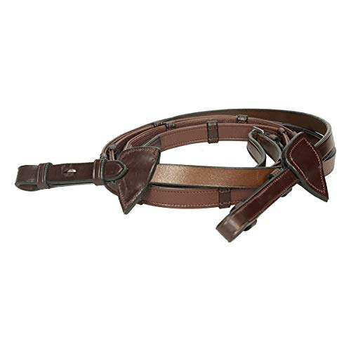 Rênes NEC Hunter Dy'on cuir marron idéales pour les concours équestres