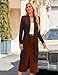 GRACE KARIN Long Cardigans for Women Trendy Lightweight Summmer Outfits Open Front Sweater Basics Work Clothes Coffee