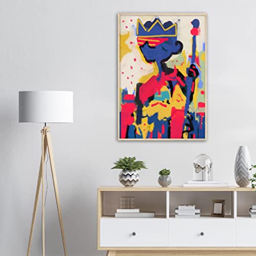 Art mural abstrait couronne royale pour transformer l'ambiance de votre bureau