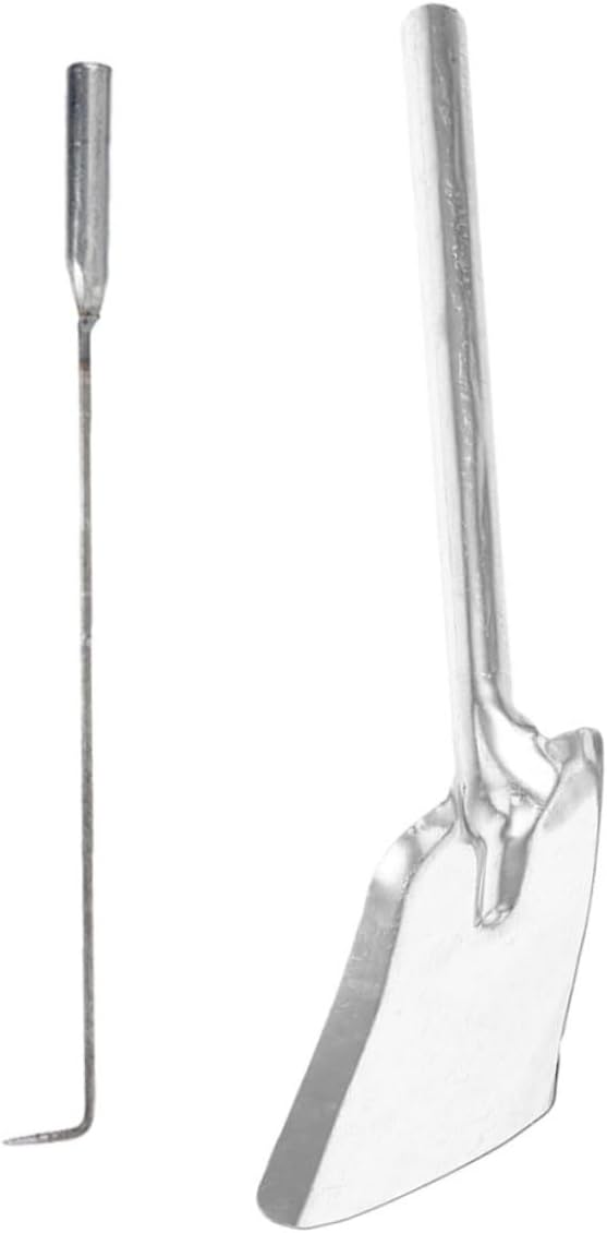 MAGICLULU Fireplace Tool Set Silver with Shovel and Poker, 45 Steel