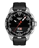 Tissot Unisex T-Touch Connect Solar Antimagnetic Titanium Case Swiss Tactile Quartz Watch with Rubber Strap, Black, 23 (Model: T1214204705100)