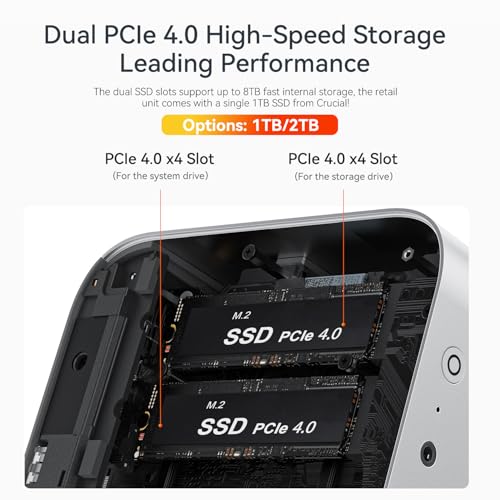 Image of Beelink SER9 Pro Mini PC with AMD Ryzen AI 9 HX 370 12C /24T, 32GB LPDDR5X 1TB NVMe M.2 SSD, Triple Display Output, USB4, 2.5G RJ45, WiFi 6 (802.11ax), Bluetooth 5.2, W-11 Mini Gaming Computer(Gray)