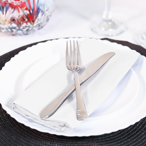 image for Utopia Home White Cloth Napkins (12 Pack, 20x20 Inches), Ideal Dinner 