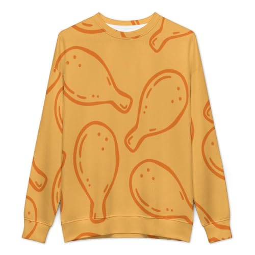 MoBlinko Mens Sweater Fast Food Sweaters for Men Crew Neck Sweater for Men Lightweight Pullover2