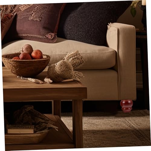 Pieds de meuble en bois massif marron Ipetboom pour table et canapé x2 - 5