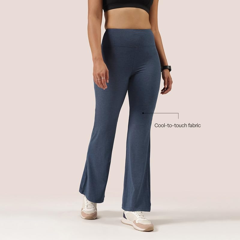 Image of BlissClub AirMelt Flare Pants - Lite | Flared Silhouette | Back Pocket| Weightless Fabric | High Rise Waistband, Tall (for Women Above 5'5)