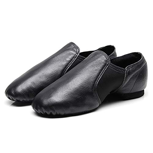 HROYL Boys and Girls Jazz Dance Shoes Slip and Elastic Child‘s Leather Jazz Dance Shoes,TJ-jazz-X0253
