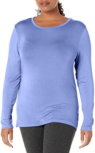 WonderWink Layers Women’s Silky Long Sleeve Tee — Ceil Blue, Medium