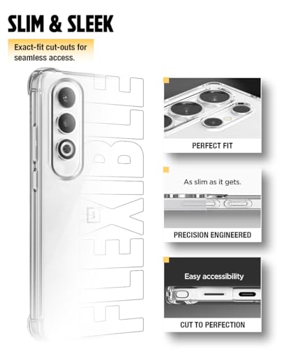 Image of WOW IMAGINE Clear Back Cover Case for 1+ OnePlus Nord CE 4 5G | Shockproof Soft TPU Case | Cushioned Edges for Ultimate Protection Back Cover Case - Transparent