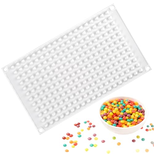 Moule Silicone Sphere 228 Cavités Ø 5mm, Mini Moule Sphere Silicone Réutilisables, Blanc MouleSilicone Boule pour Faire Boules Chocolat Gâteau Glaçons...
