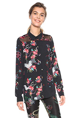 Top Desigual Magnolia Noir XS idéal pour sublimer vos tenues de soirée chic
