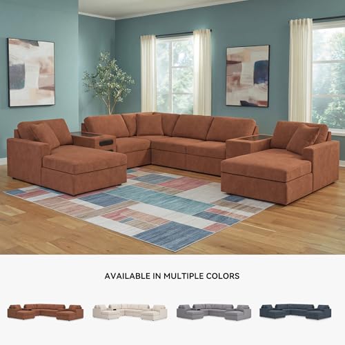 Image of Signature Design by Ashley Oversized Modular Sectional with Chaise, Spice