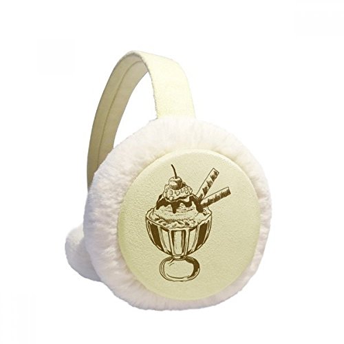 Orejeras de invierno de felpa plegables con diseño de galletas