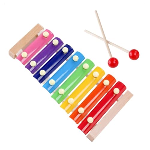 Orivin - Orivin Xylophone en bois naturel, instruments de percussion, cadeaux musicaux, échelle d'octave avec 2 maillets en bois