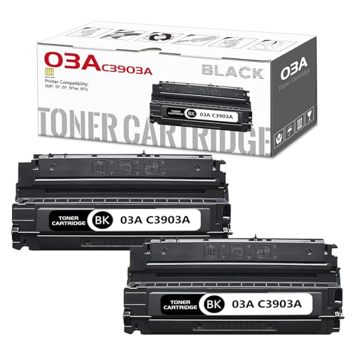 03A Toner Cartridge (with chip) : 2 Pack 03A |C3903A Black High Capacity Toner Cartridge Replacement for HP 03A for 5MP 5P 6P 6Pse 6Pxi Printer (5,500 Pages) -  VINDATN-SHOP, VN-03A |C3903A-2PK