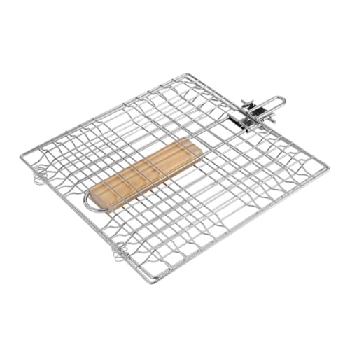 GANAZONO Parrilla para Pescado Cesta De Malla Resistente Fácil De Sostener y Portátil