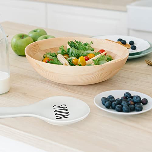 Ceramic Spoon Rest, Spoon Rest For Kitchen Counter Stove Top Large White Coffee Spoon Rest, Heat-Resistant Cooking Utensil Rest,Modern Farmhouse Kitchen Decor(9.4 * 3.5) #TOP6