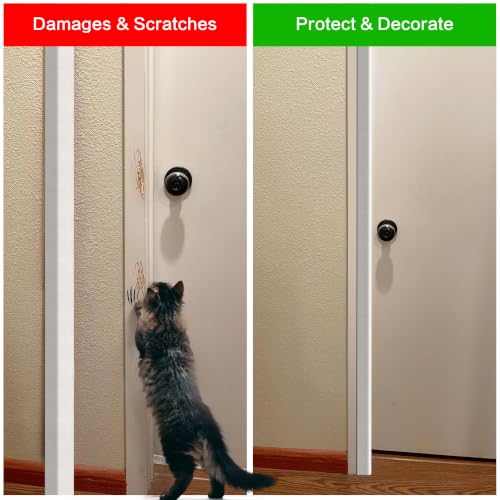 Image of Frychee Wall Corner Protector, Walls Edge Protector,Self-Adhesive Wall Corner Guards,PVC Double Side Edge Protector, Furniture Stairs Guard (2, 2.5x150cm /0.98x59.1in)