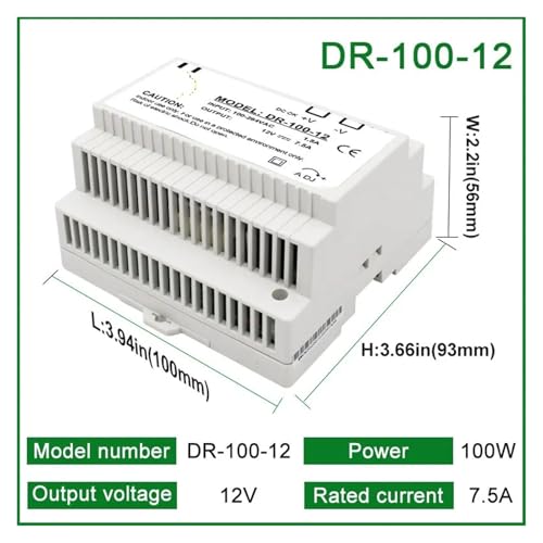 Transformateur industriel DR-100-12 12V 7.5A alimentation