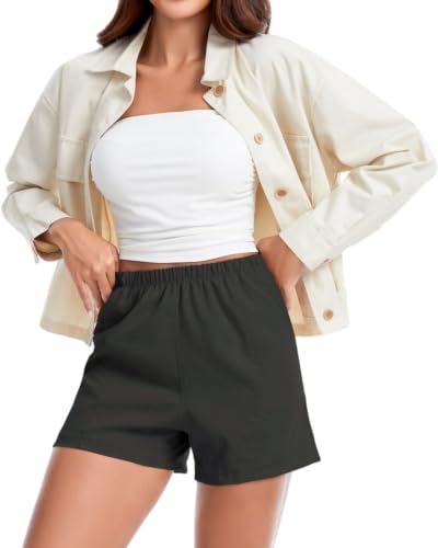 Women Sleep Boxer Short Summer Casual Lounge Shorts with Pockets - image 6