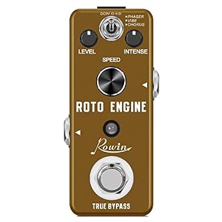 Rowin ROTO ENGINE Rotary Speaker Simulator Effect Pedal Mini Digital Guitar Effects Pedal Phaser/Vibe/Chorus 3 models with Storage of Timbre Sound Pedal True Bypass Full Metal Shell LEF-3801 - Les Beatles, Paul McCartney, John Lennon, RIngo Starr, George Harrison