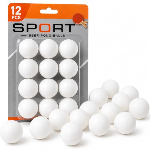 Liberty Imports 12 Pack Beer Pong Ping Pong Balls 40mm Bulk White