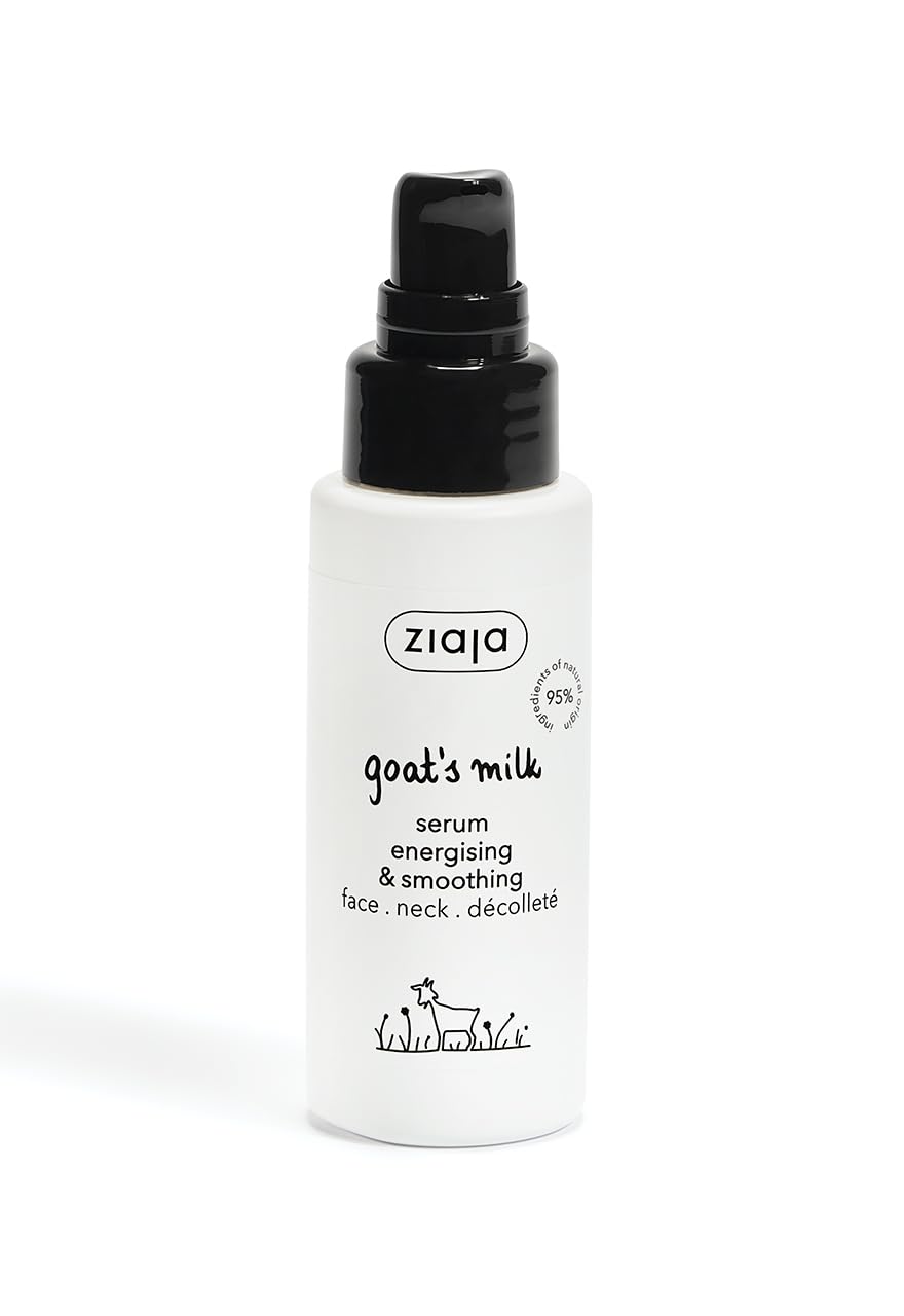 Goat’s Milk Energising & Smoothing Face Serum, 50ml - Hydrating, Nourishing & Revitalising Formula for All Skin Types