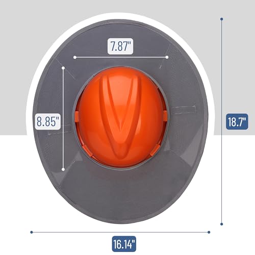 UNCO Industrial Hard Hat Sun Shield, Grey, Mesh, Reflective, Full & Standard Brim, Hard Hat Accessory
