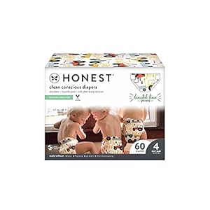 The Honest Company Club Box – Rose Blossom & Strawberries Print with TrueAbsorb Technology Plant-Derived Materials…