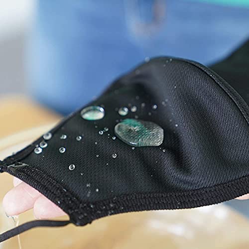 GALAXYLENSE 2 Packs Cotton Children Kids Washable,Reusable Black Face Mask,Breathable Personal Care Protection For Age 9-18 (2 Packs Black)