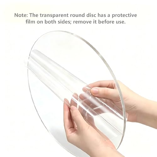 Image of 8 Inch Clear Acrylic Cake Discs,Round Cake Plates 2 Pack | 5mm Thick Clear Base Stands Decorative Displays