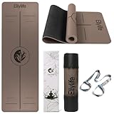 🎯【Built-In Alignment Guides】Le tapis fitness intègre des guides d'alignement uniques qui aident à corriger précisément la posture et à exécuter correctement les poses de yoga - parfait pour les débutants comme pour les pratiquants avancés.