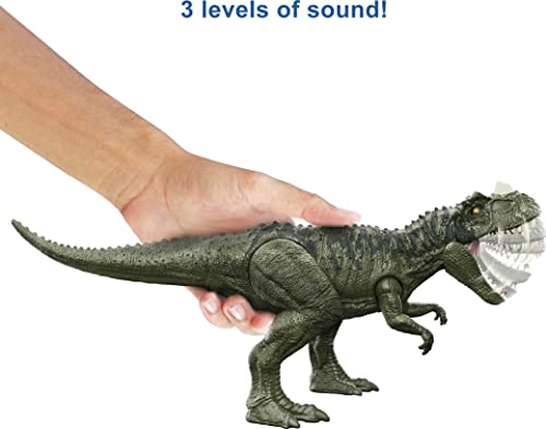 Jurassic World Toys Camp Cretaceous Roar Attack Ceratosaurus Dinosaur Action Figure, Toy Gift with Motion and Sound