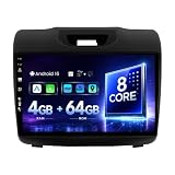 SXAUTO Android 16 IPS Autoradio Per Isuzu D-MAX DMAX Chevrolet S10 (2015-2018) - 4G+64G - Senza fili Carplay & Android Auto - LED Camera + MIC - DAB Volante 360-CAM AHD Bluetooth - 2 Din 9 Pollici