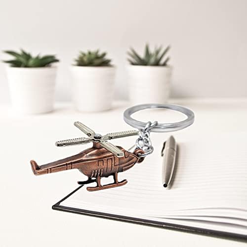 ARFUKA Keyring Retro Helicopter Pendant Keychain Metal Key Chain, Christmas/Birthday/Valentine's Day Gift for Men and Women - Image 5